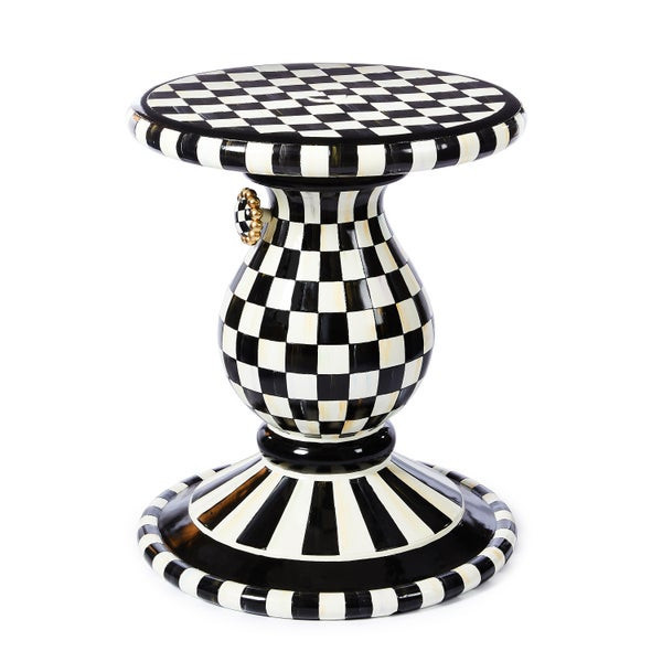 MacKenzie-Childs Outdoor Courtly Umbrella Stand Side Table | MacKenzie-Childs