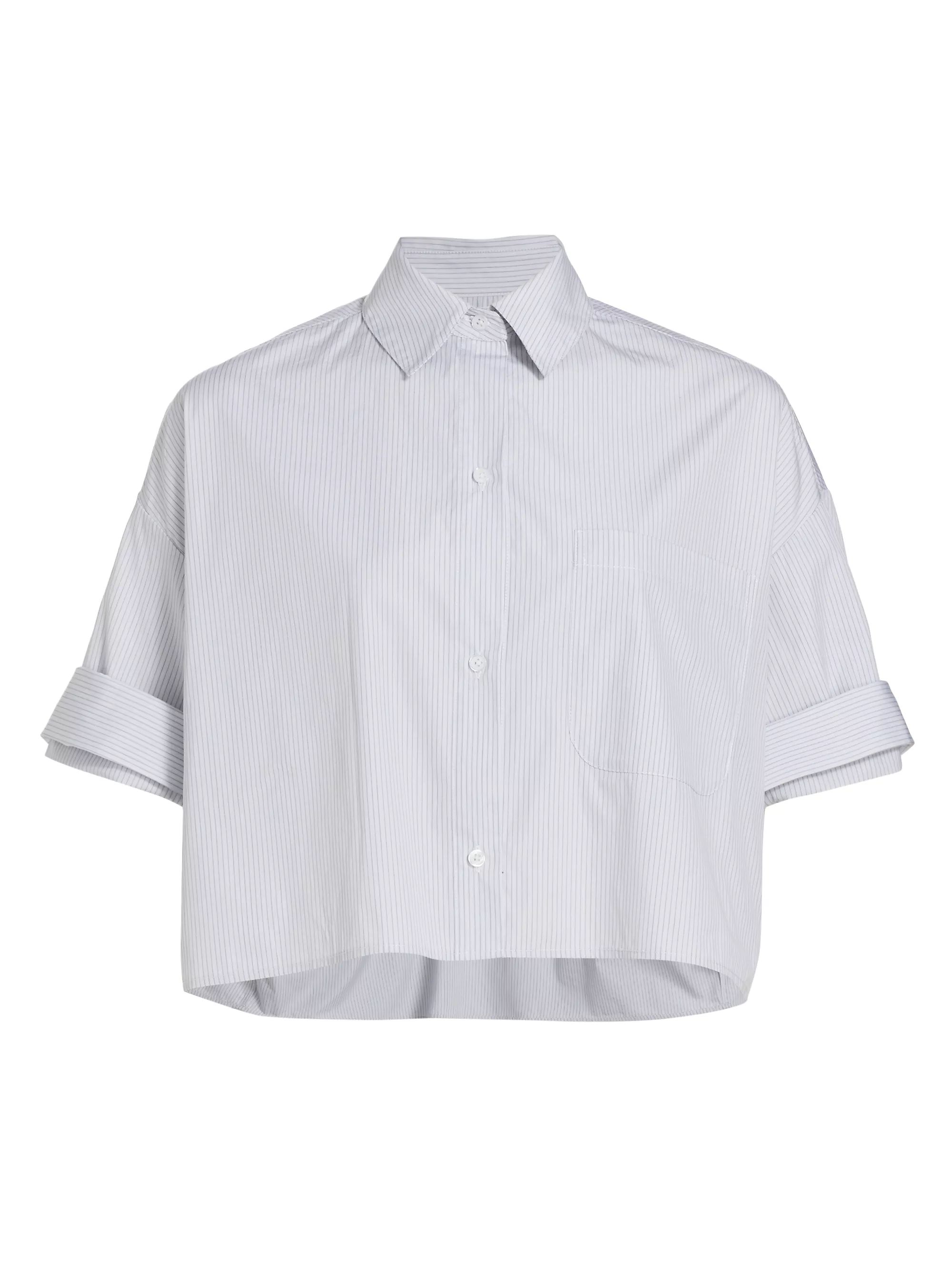 Next Ex Stripe Cotton Crop Shirt | Saks Fifth Avenue