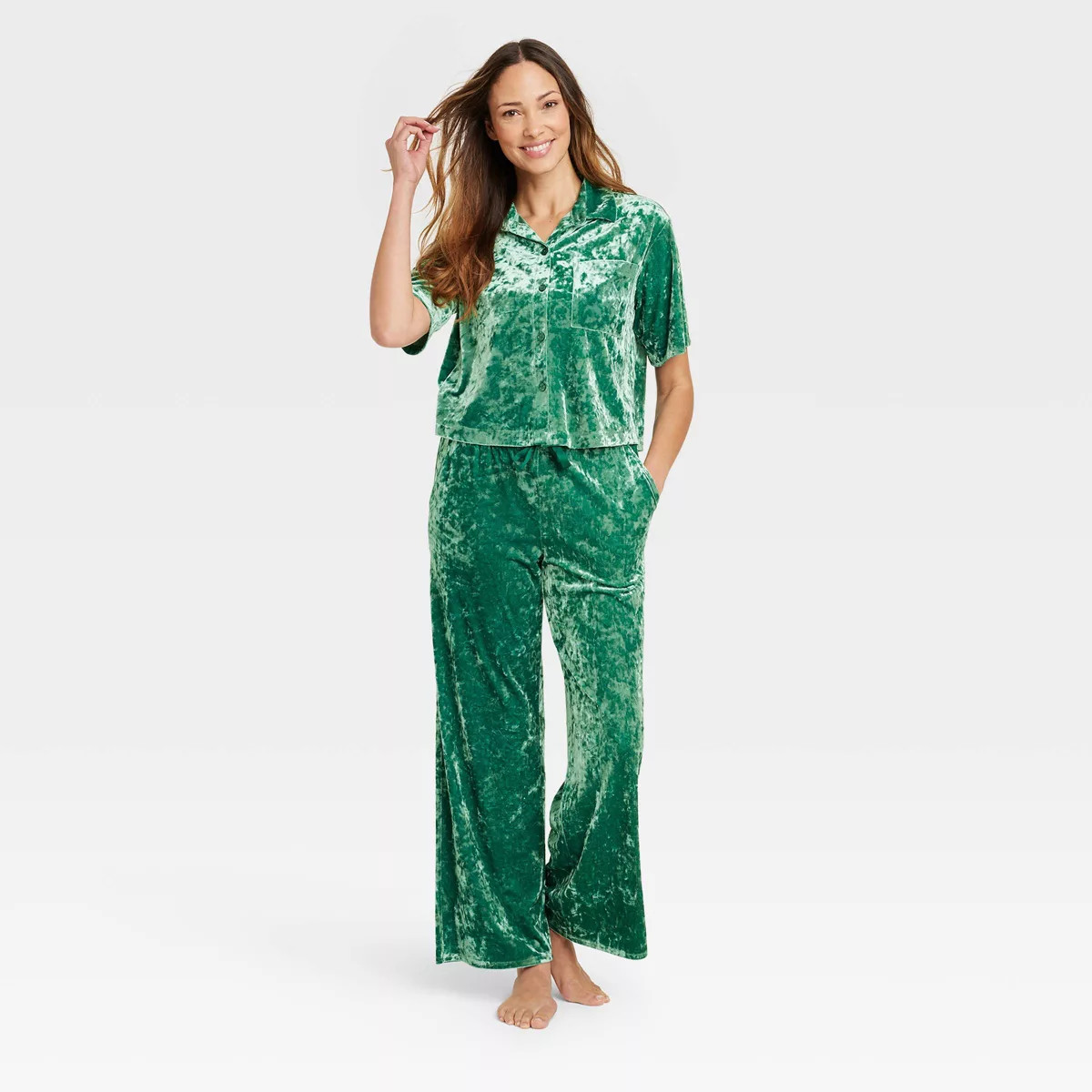 Women's Luxe Velour Pajama Set - Stars Above™ | Target