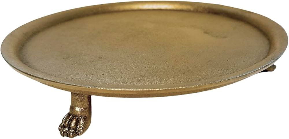 Hapton House Large 100% Solid Brass Clawfoot Dish - 8 in, 1.8 lbs - Pedestal Dish - Candle Dish -... | Amazon (US)
