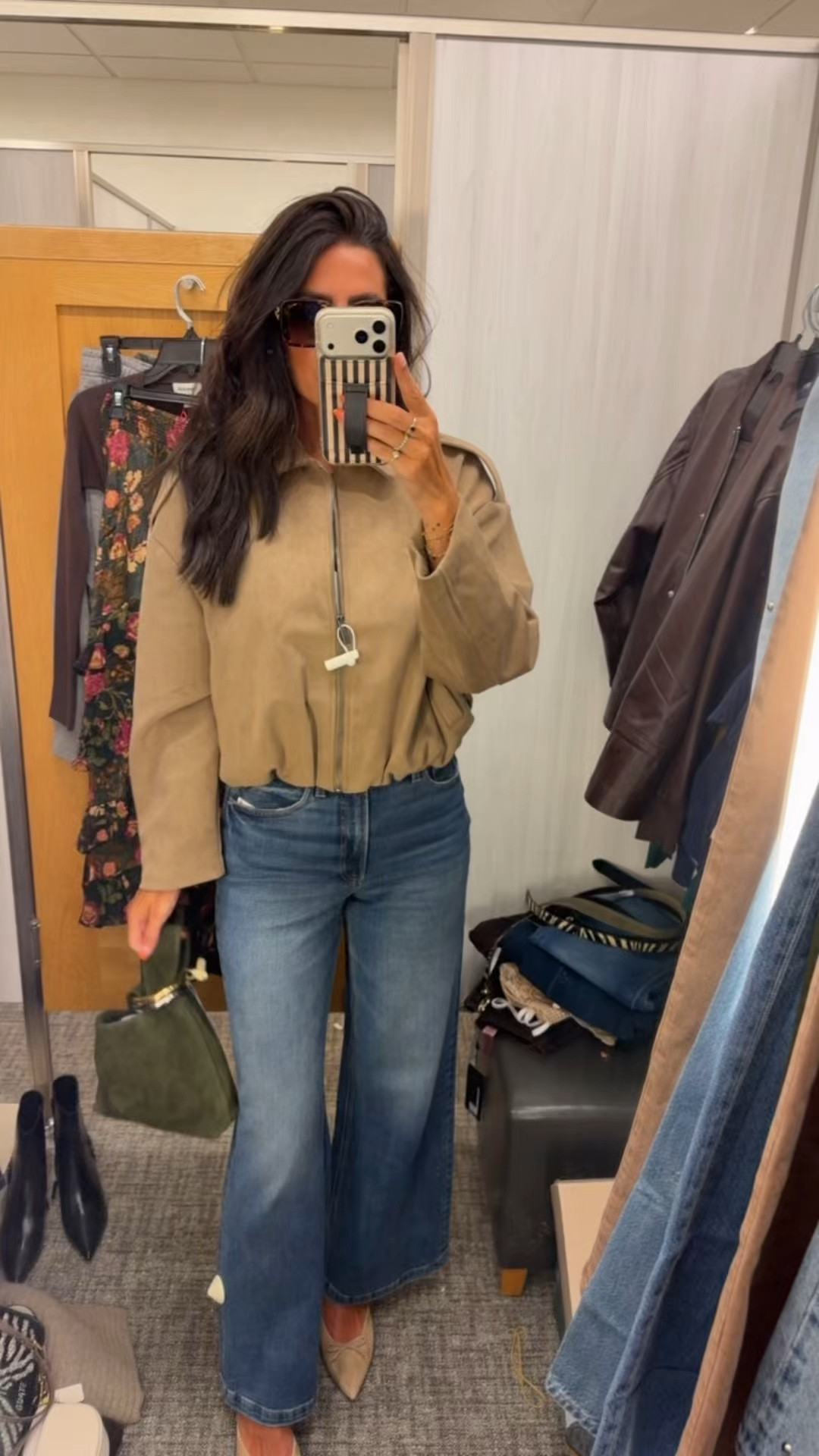 Suede jacket size small 
Mules true to size

#LTKootd