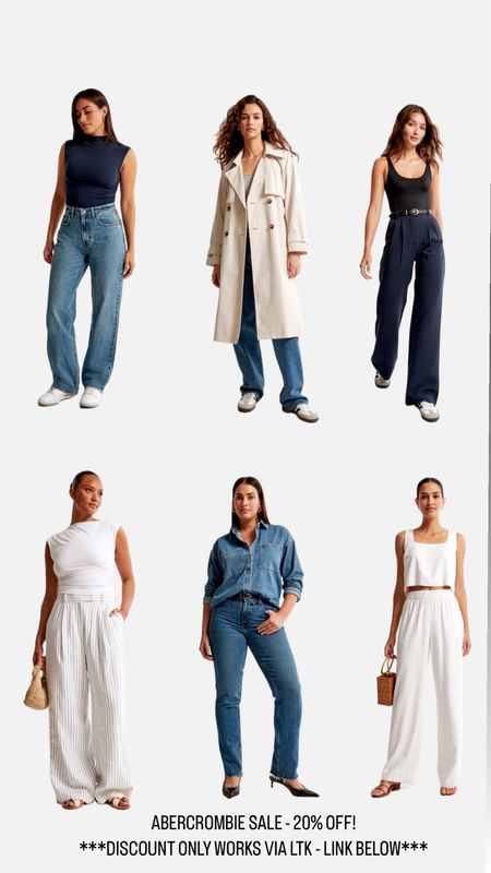 Abercrombie x LTK sale is live! Shop through this post and use discount code AFxLTK to get 20% off today
Offer lasts 19th-21st April 

Curve Love Jeans
Straight leg jeans 
Summer outfits 
Linen Trousers


#LTKSeasonal #LTKstyletip #LTKsalealert
