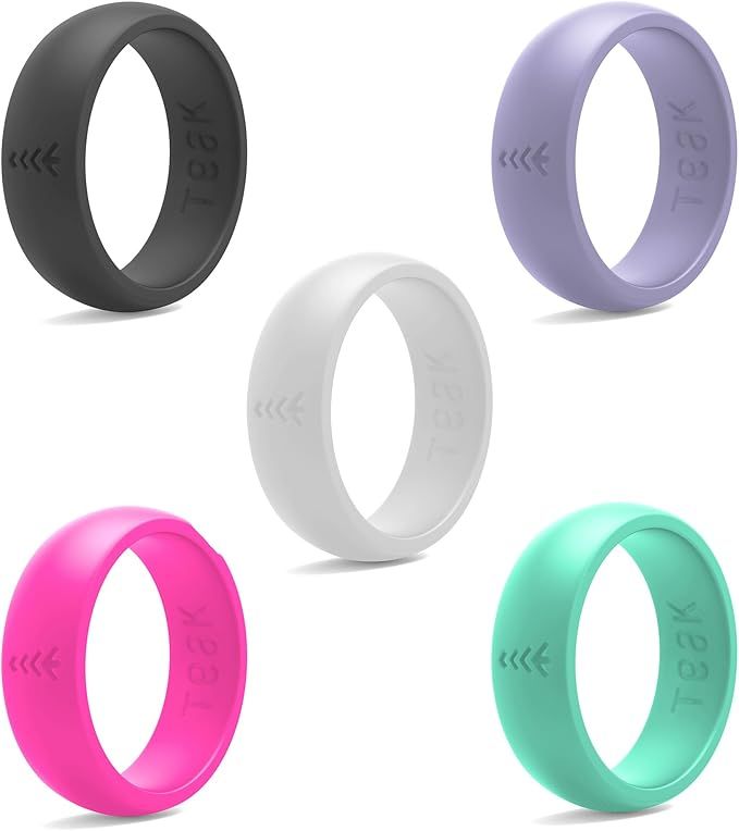 Silicone Wedding Ring for Women. Rubber Wedding Band for Every Day Use - Yoga, Training, Sports, ... | Amazon (US)