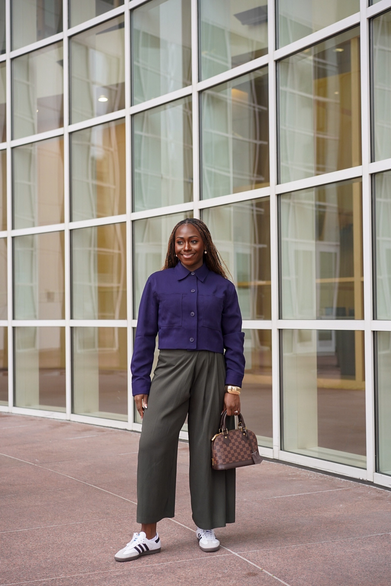 Been looking for a jacket like this since I saw a Parisian woman style one so beautifully! 

I’m wearing a small in both the pants and jacket. 
#quince #blueandgreen 

#LTKstyletip #LTKitbag