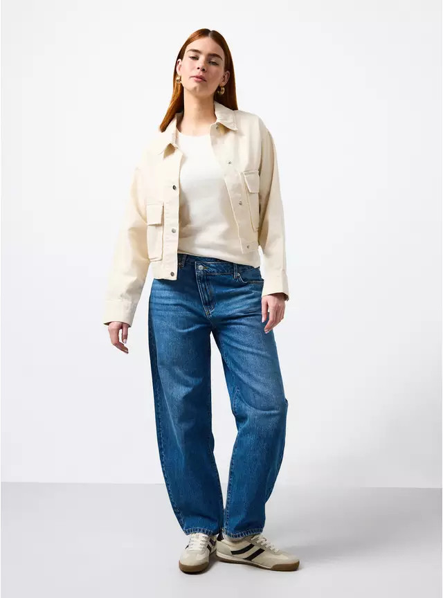 Buy Khaki Boxy Fit Twill Jacket L | Jackets | Tu | Tu Clothing