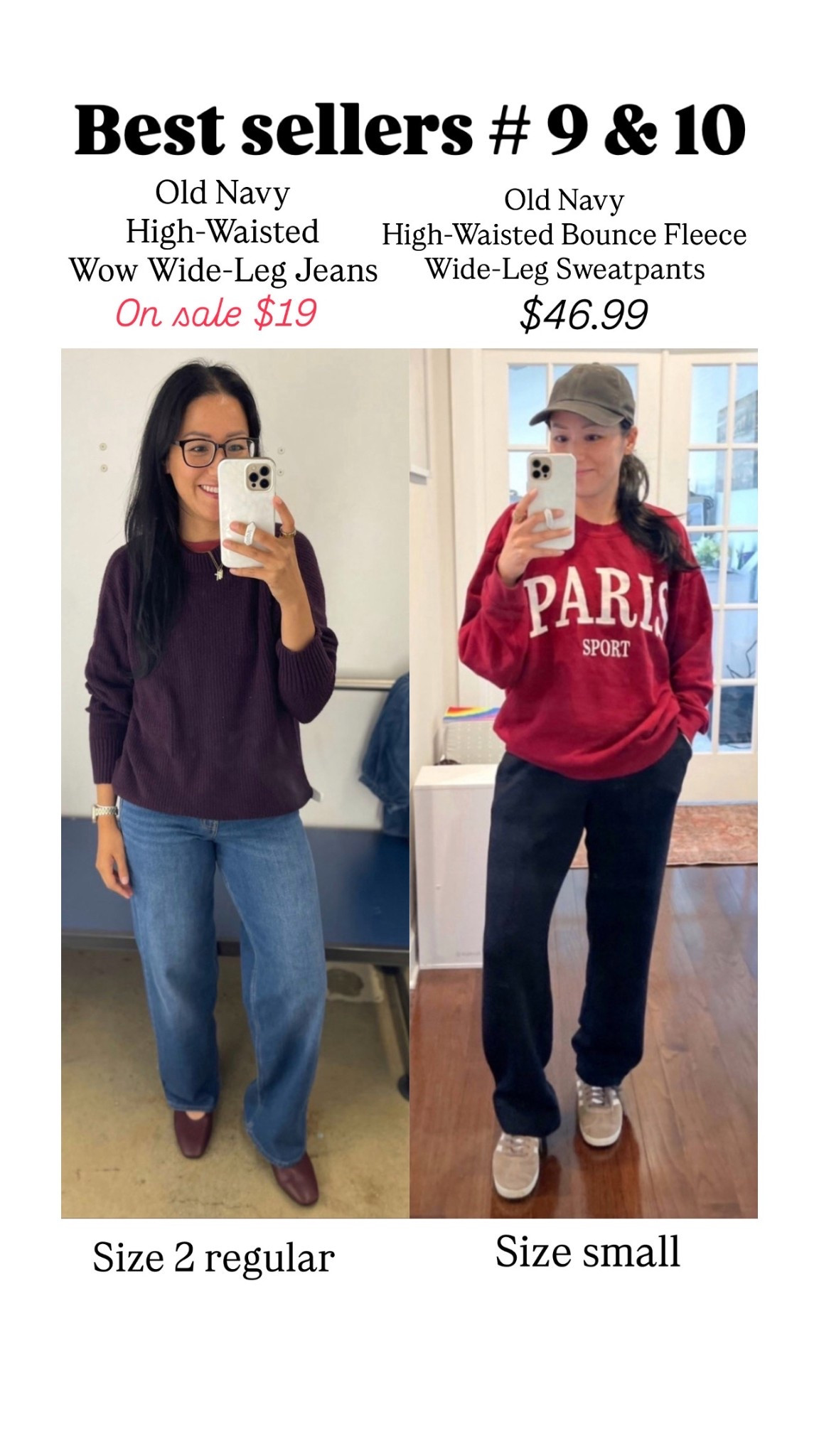 Old Navy WOW wide leg jeans
Old Navy bounce fleece wide leg sweat pants 


#LTKActive #LTKFindsUnder50 #LTKSaleAlert