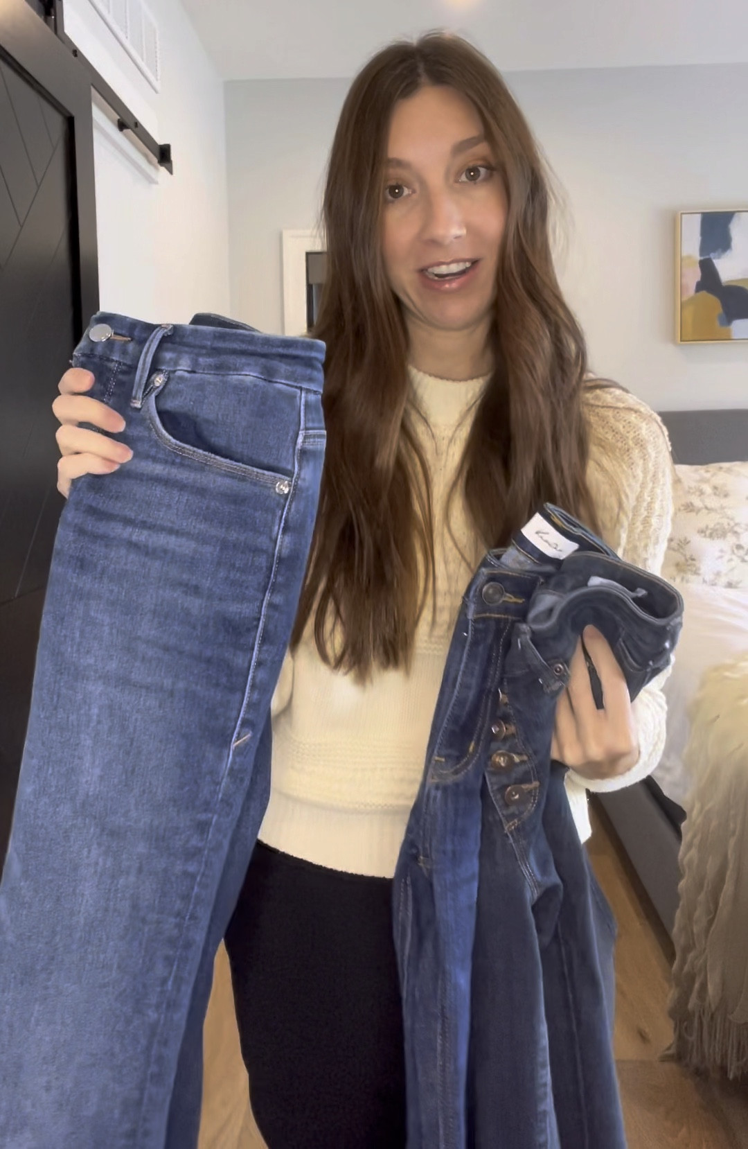 Flare jeans at different price points
I am 5’7”.5 
Run tts. 
#goodamerican #walmart 

#LTKstyletip #LTKGiftGuide #LTKsalealert