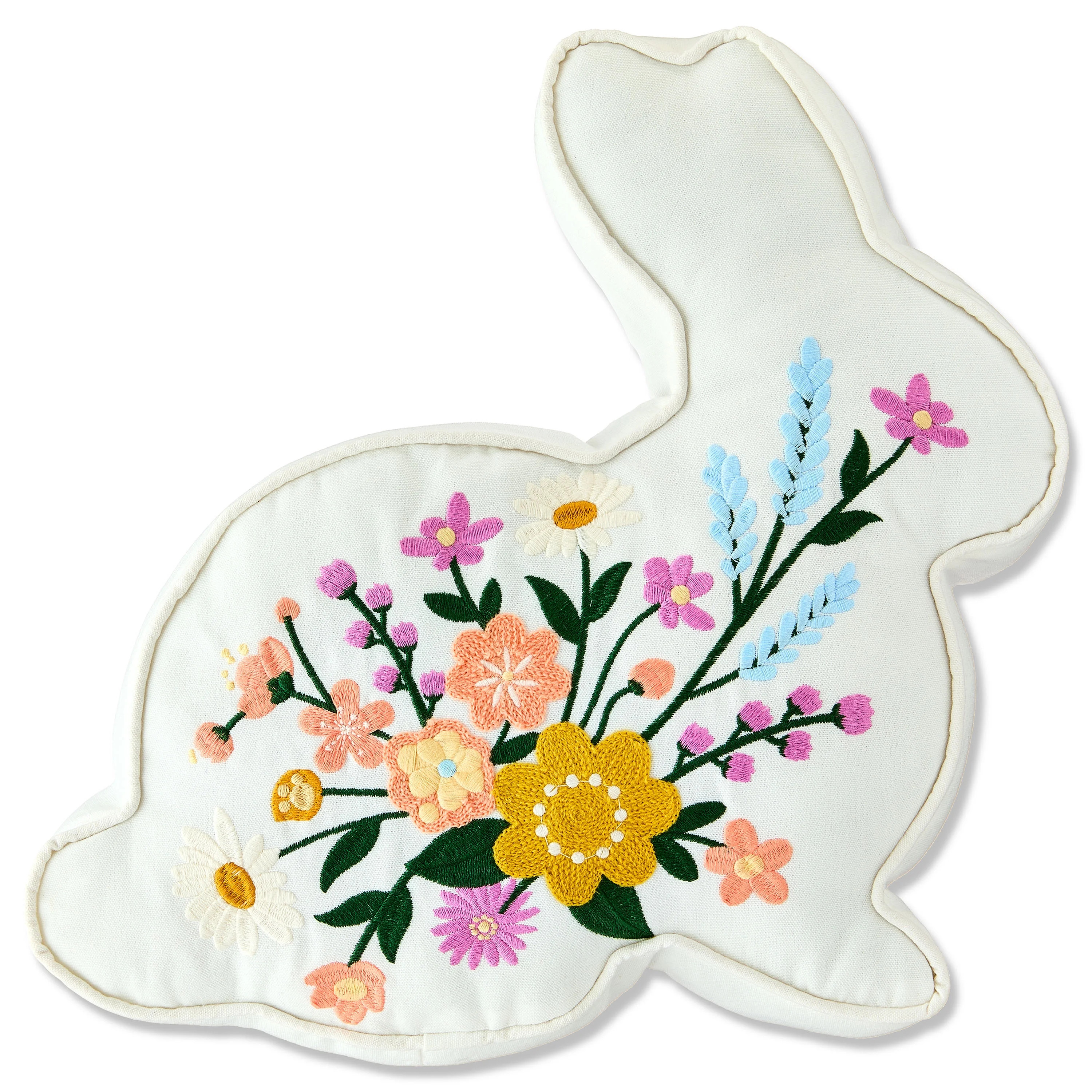 Floral Bunny Decorative Pillow, Multicolor, 14" x 14", Easter by Way To Celebrate | Walmart (US)