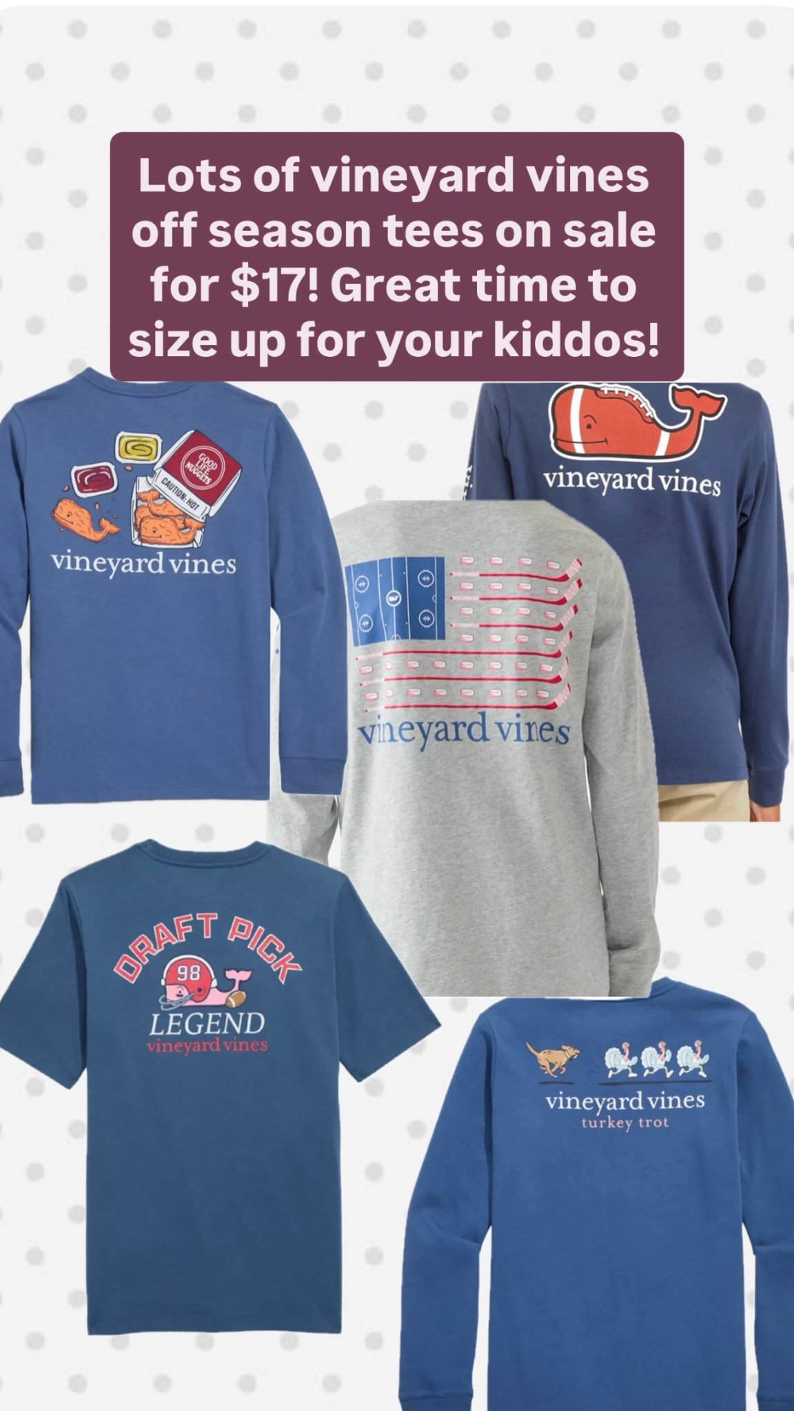 $17 boys vineyard vines! Great time to size up for fall!

#LTKSeasonal #LTKSaleAlert #LTKKids