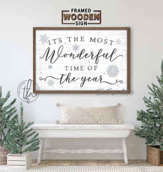 It's the Most Wonderful Time of the Year Sign Holiday Fun - Etsy | Etsy (US)