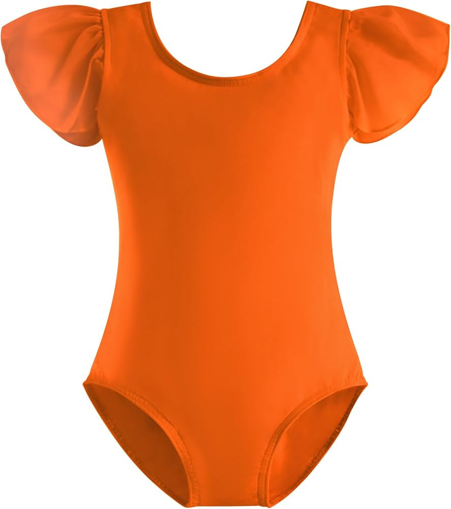 Stelle Girls Toddler Leotard for Ballet Dance Leotards Gymnastics Ruffle Short Sleeve Outfits | Amazon (US)