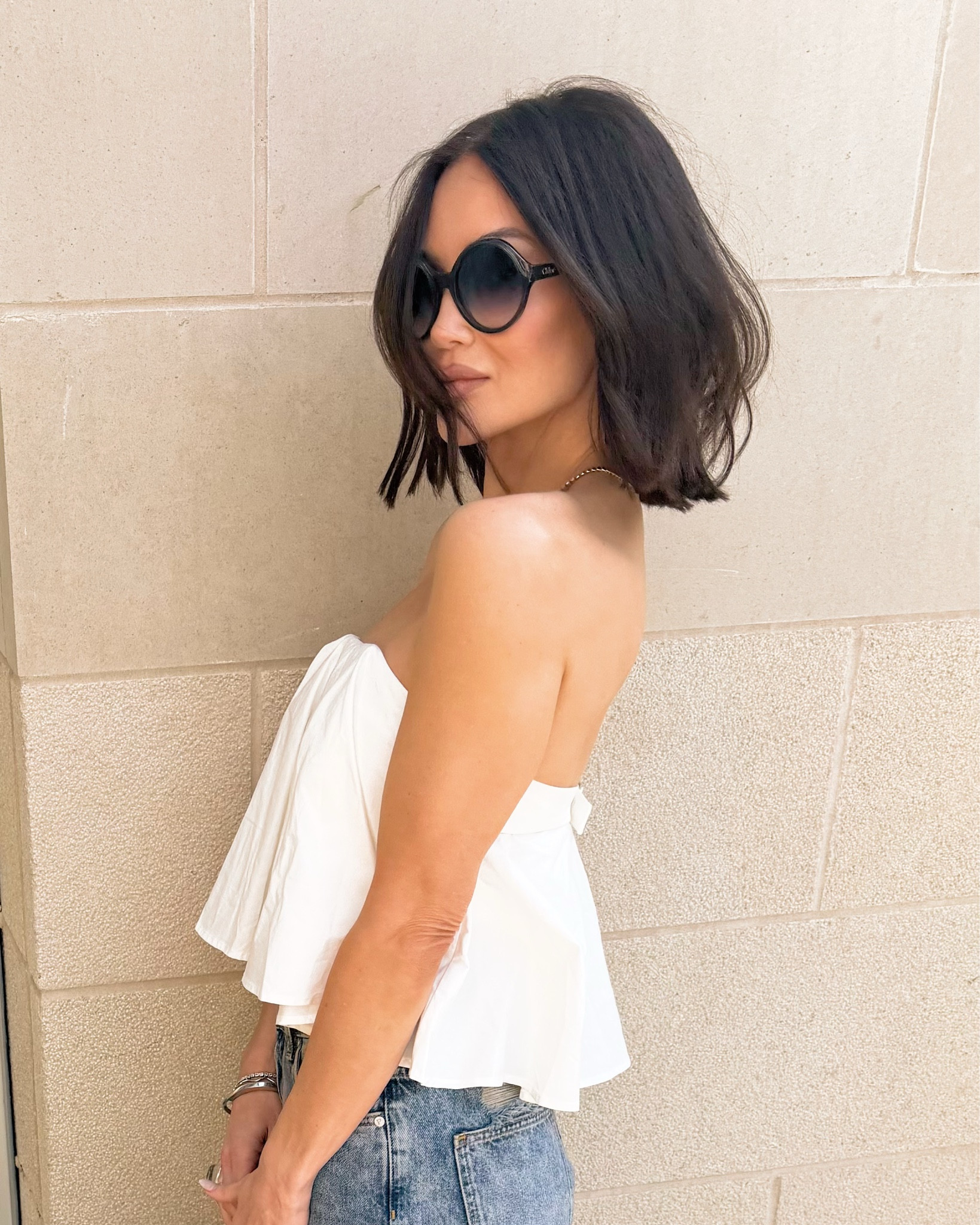 Wearing an XS #camilacoelho and size 2 in #piral denim. 

#LTKootd #LTKstorytime #LTKOver40