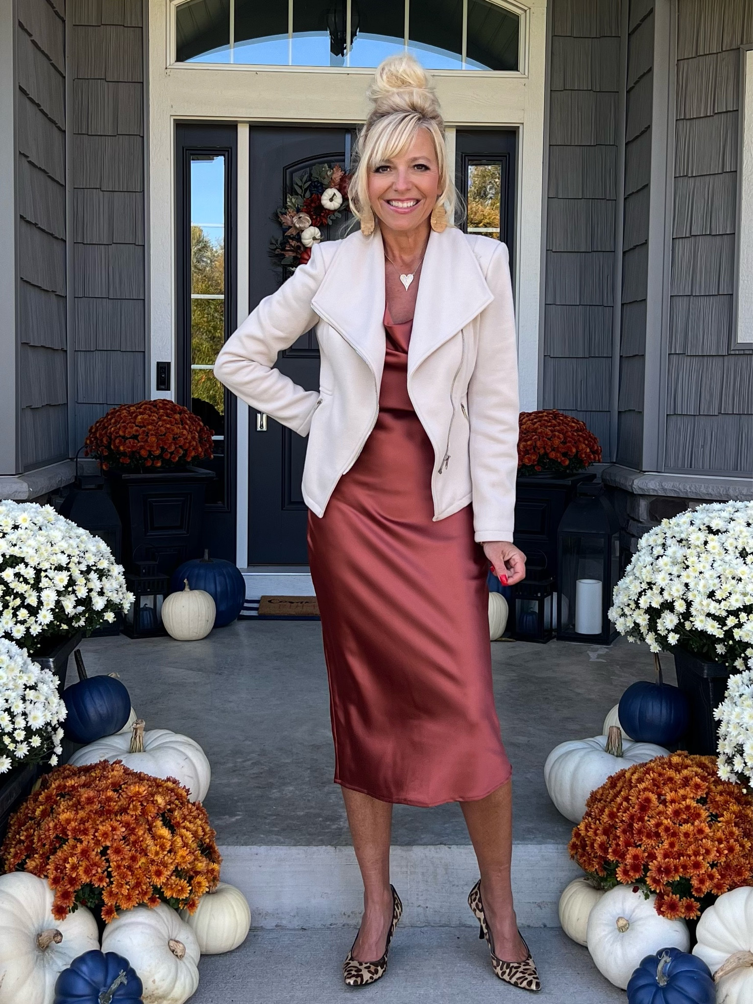 Love this #falloutfit Great Moto jacket and darling slip #dress #fallfashion

#LTKover40 #LTKstyletip #LTKfindsunder50