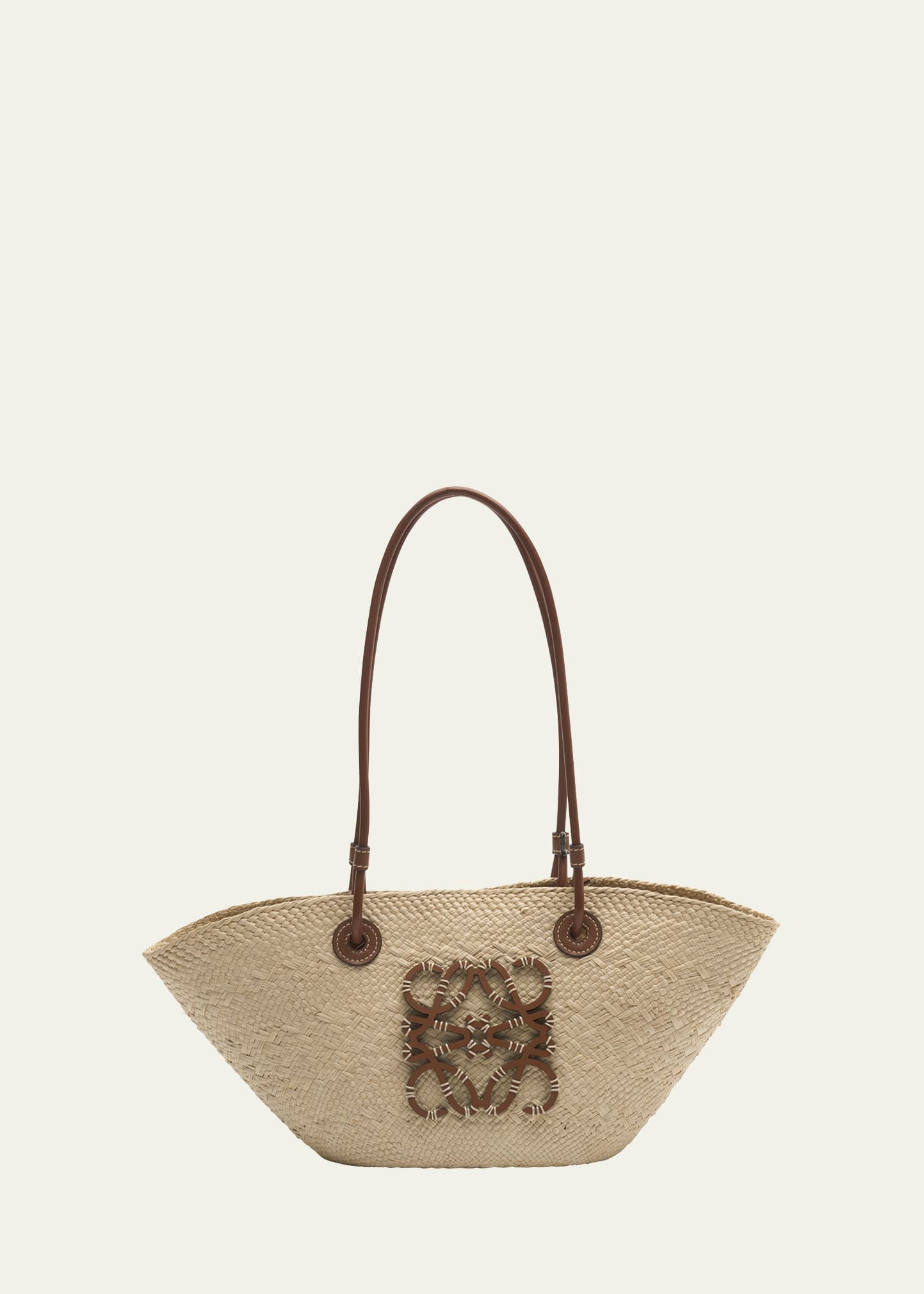 Loewe x Paula's Ibiza Anagram Small Straw Basket Tote Bag | Bergdorf Goodman