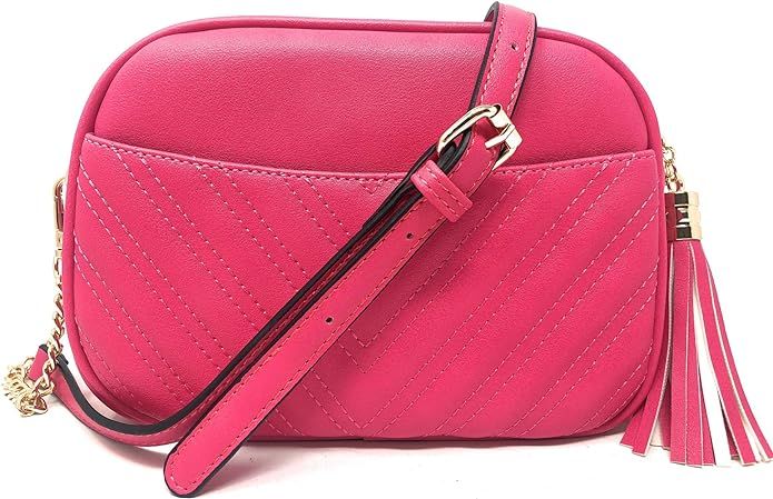 Lola Mae Quilted Crossbody Bag, Trendy Design Shoulder Purse | Amazon (US)