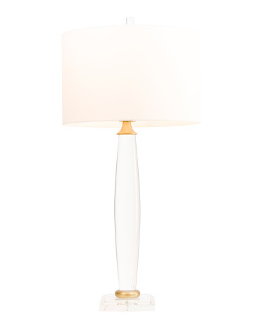36x17 Bowed Crystal Column Table Lamp | TJ Maxx
