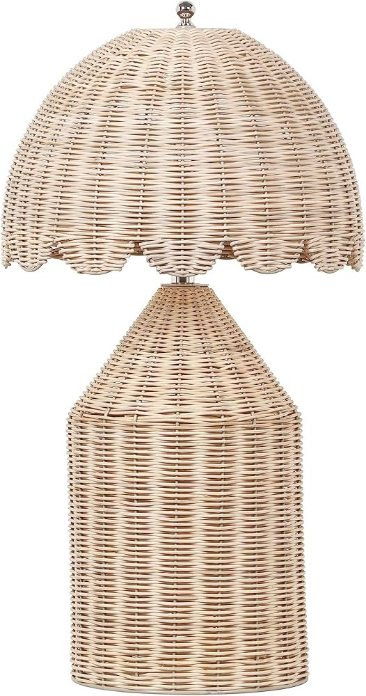Tov Furniture Willa Rattan Table Lamp | Amazon (US)