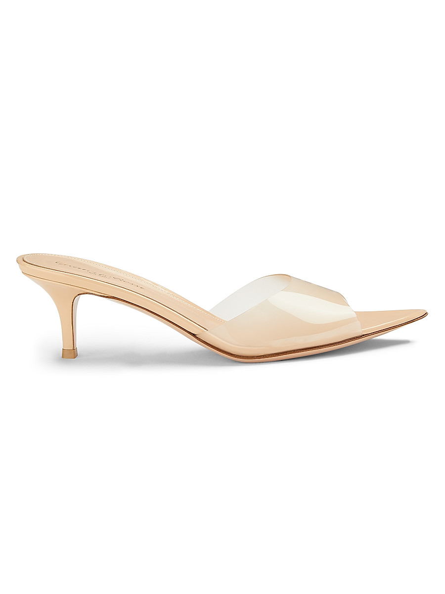Women's Elle 55MM Plexi Mules - Beige - Size 8 | Saks Fifth Avenue