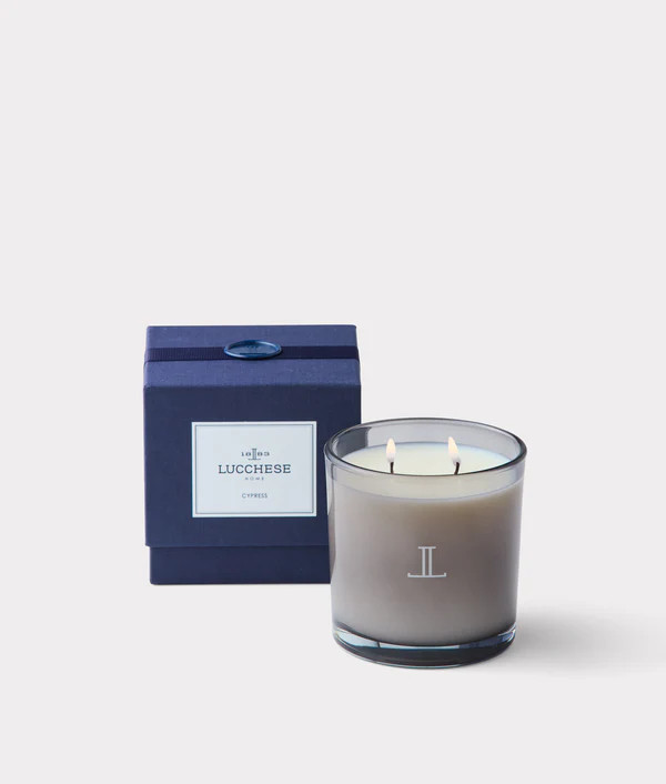 Double Wick Cypress Scented Candle | Lucchese Bootmaker