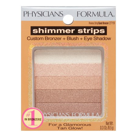 Physicians Formula® Shimmer Strips Vegas Strip Light Bronzer Custom Bronzer Blush & Eye Shadow 0.3 o | Walmart (US)