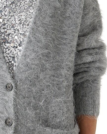 Relaxed V-neck cardigan sweater in brushed yarn | J. Crew US