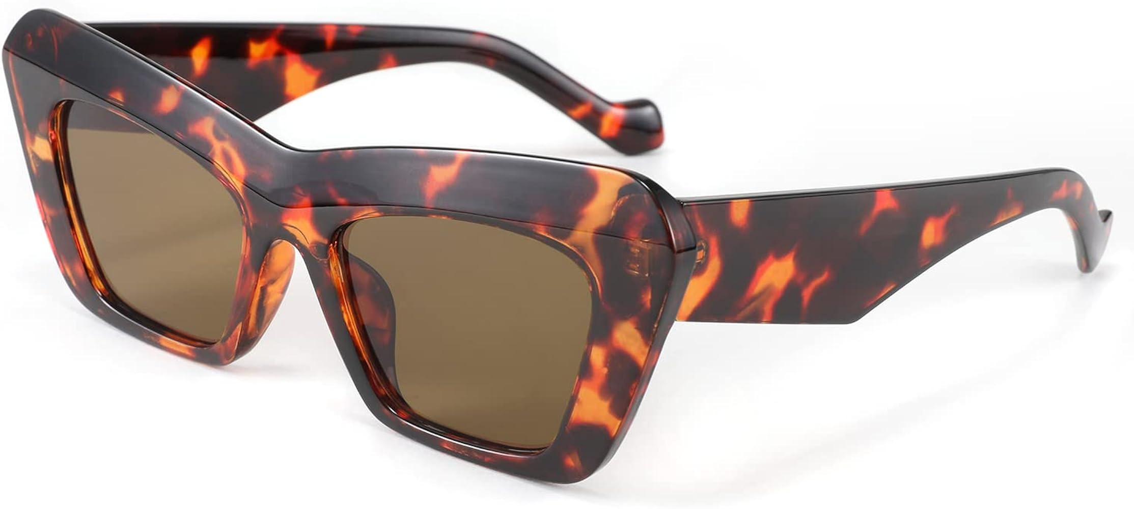 FEISEDY Women Men Retro Vintage Cat Eye Square 90s Sunglasses Jelly Colored Classic 70s Eyewear B... | Amazon (US)