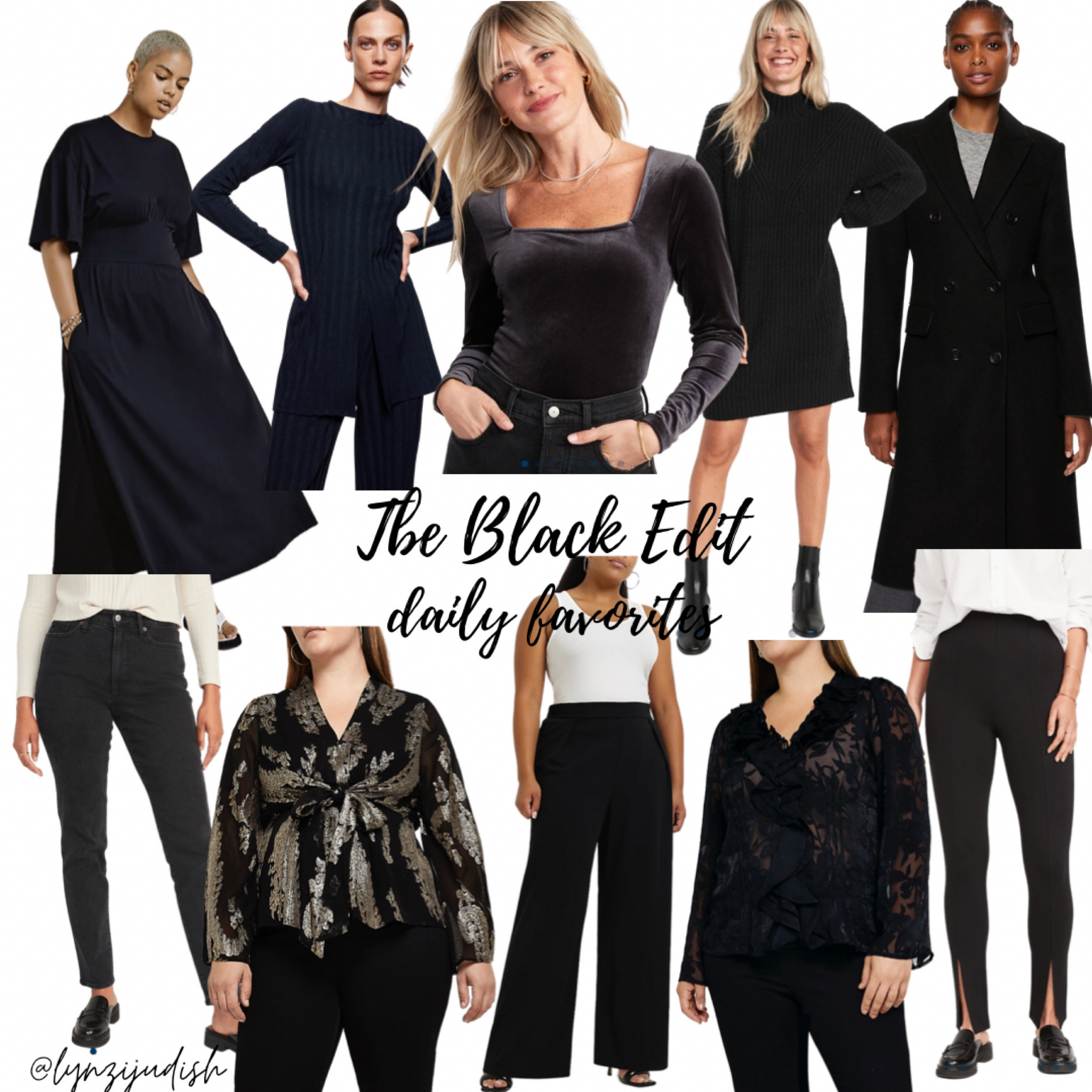Daily Favorites - The Black Edit

Black clothing, black outfit, plus size fashion, plus size style, lbd, curves, size 16 influencer, black maxi dress, black shirt, black velvet bodysuit, black sweater dress, black winter coat, black trousers, black skinny jeans, black blouse, NYE blouse, Christmas blouse

#LTKcurves #LTKunder50 #LTKunder100