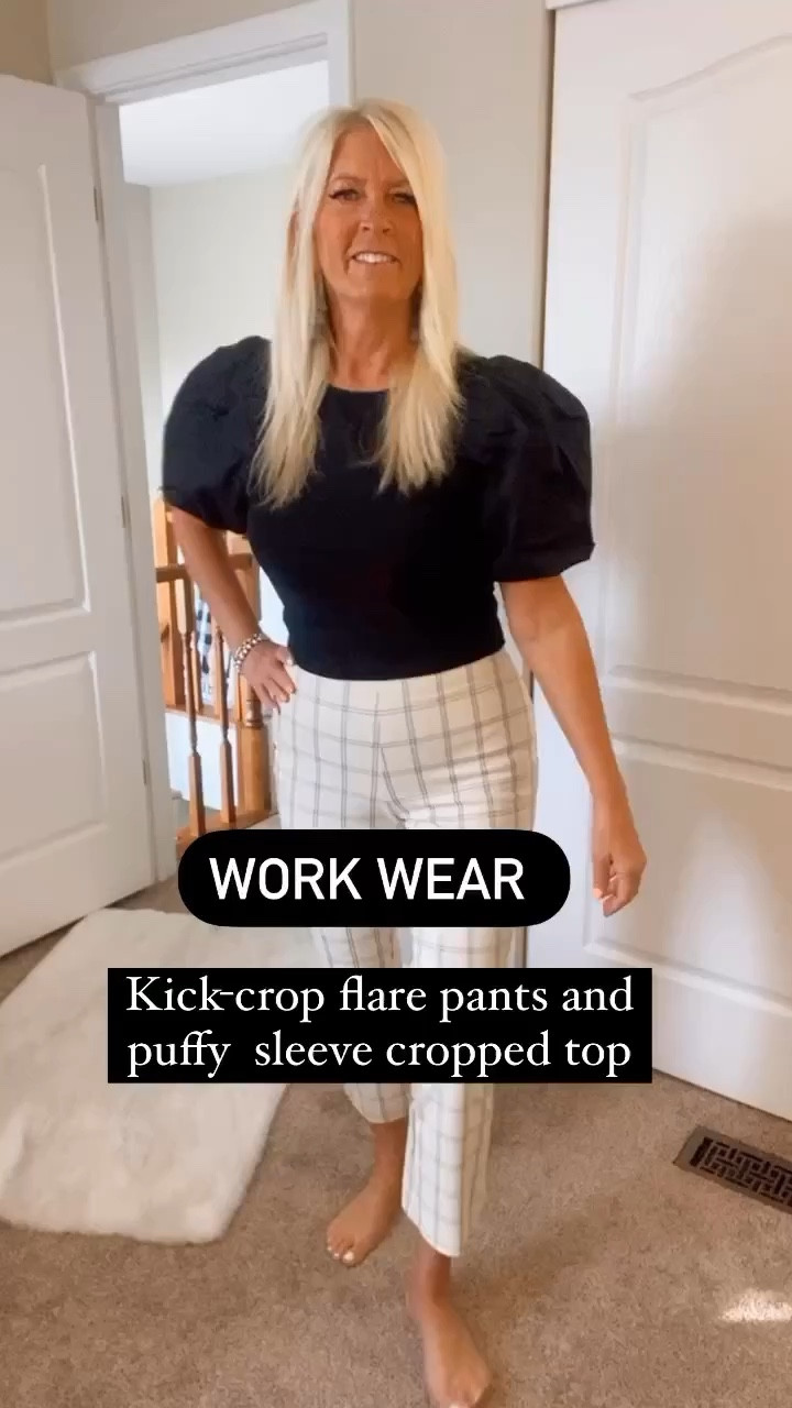 Oh my gosh! This is my favorite work wear outfit. High rise ankle pants and this cute puffy sleeve top. Both fit. TTS. 


#LTKunder100 #LTKshoecrush #LTKunder50