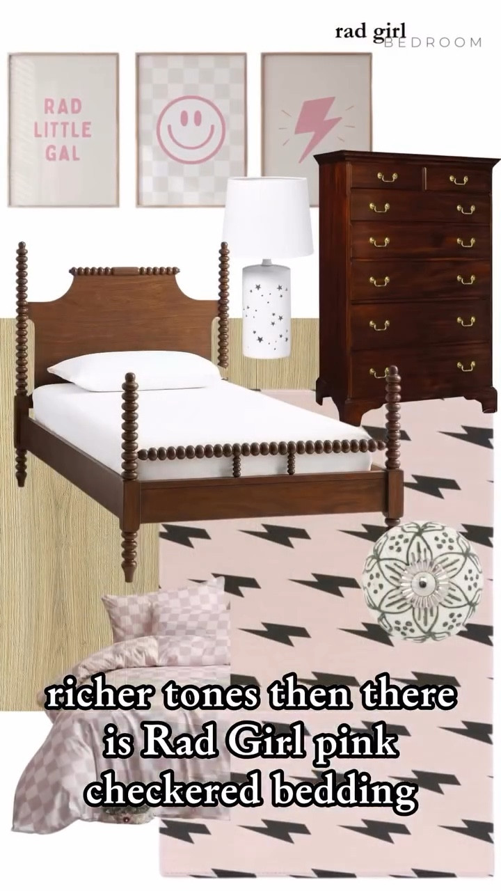 I thought I knew which design Hazel would choose… turns out I was wrong 👀 But when I asked Evan which one he thought she’d like, he actually guessed the right one (still amazed by that).

I pulled together three different design ideas for Hazel’s room just to see what direction we might go in.

There’s Moody Vintage with darker tones and a cozy patterned rug.

Rad Girl with checkerboard bedding and bold art.

And Groovy Flower with big floral accents and a colorful rainbow rug.

For all three, I kept the bed and dresser the same. The bed is hers already and the dresser has been in the family for generations. No sense in blowing money on all new furniture when we can work with what we have.

A fresh rug, new paint, and a few accent pieces can completely change the vibe without starting from scratch.

Here’s the fun part: Hazel has already picked her favorite… but do you think you can guess as well as Evan did? Drop your guess in the comments and stay tuned as we keep going with this renovation to see which one we went with.

——
#HousealConstruction #RenovationJourney #RoomDesign #GirlsRoomDecor #KidsRoomDesign #DesignBoard #MoodyVintage #FlowerPower #RadGirlStyle #InteriorDesignInspiration #FamilyRenovation #HomeUpdate #RoomTransformation #AccentWallGoals #DIYHomeProjects #RenovationLife #DesignBuild #SmallTownLiving #HouseGoals #HomeTransformation #FamilyHome #HomeDesignIdeas #InteriorUpdate #ConstructionChronicles #MakingHomeHappen #FromPlansToReality #KidsRoomMakeover #RoomDesignInspo #DesignThatWorks #InteriorDesignCommunity