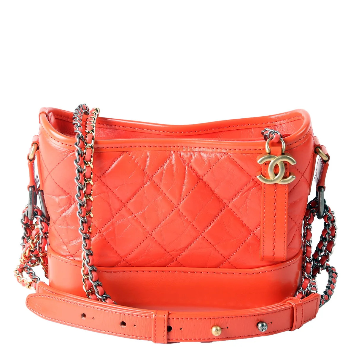 Gabrielle Hobo Small Calfskin 27M Orange | Keeks Designer Handbags