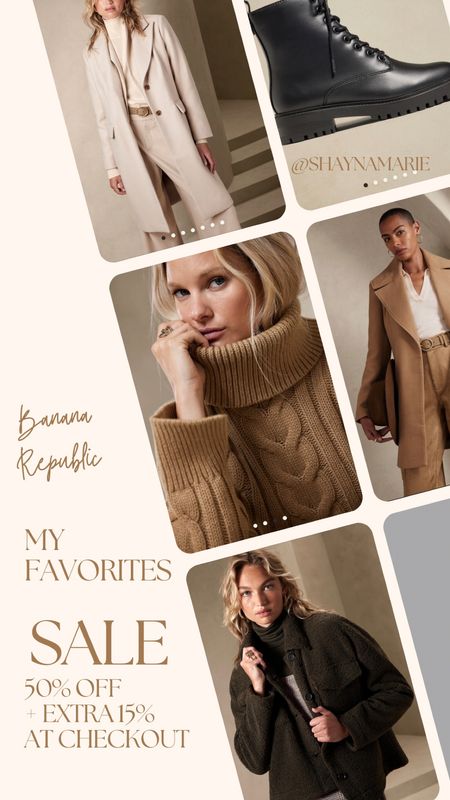 Banana Republic Holiday Sale! Everything is 50% off plus an additional 15% off at checkout. The most amazing fall/winter pieces 😍

#LTKunder100 #LTKsalealert #LTKCyberweek