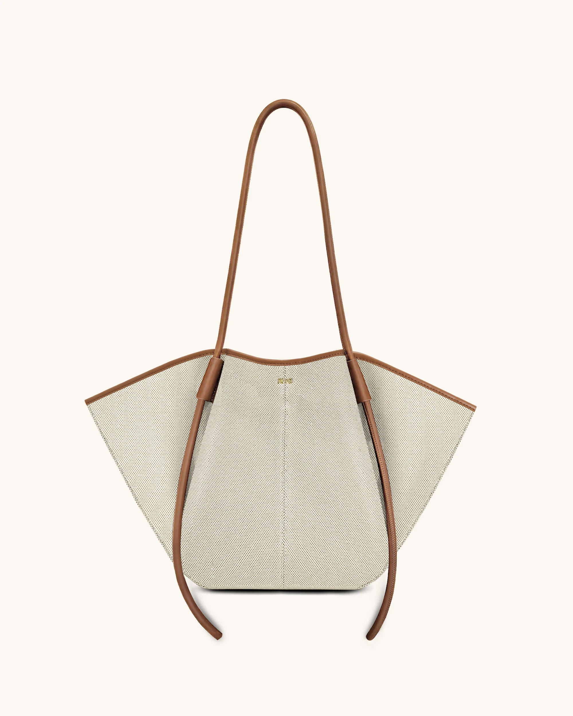 Nala Wide Tote Bag - Brown Canvas | JW PEI US