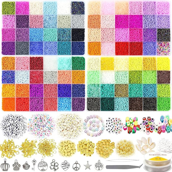 HYHJMISTY 96-Color Glass Seed Beads Jewelry Making Kit | Amazon (CA)
