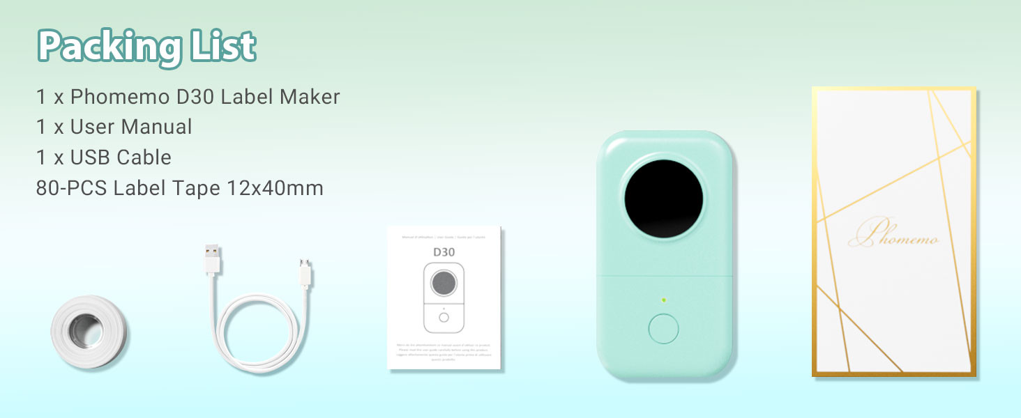 Amazon.com : Phomemo Label Maker, D30 Portable Bluetooth Label Maker Machine with Tape, Small Min... | Amazon (US)