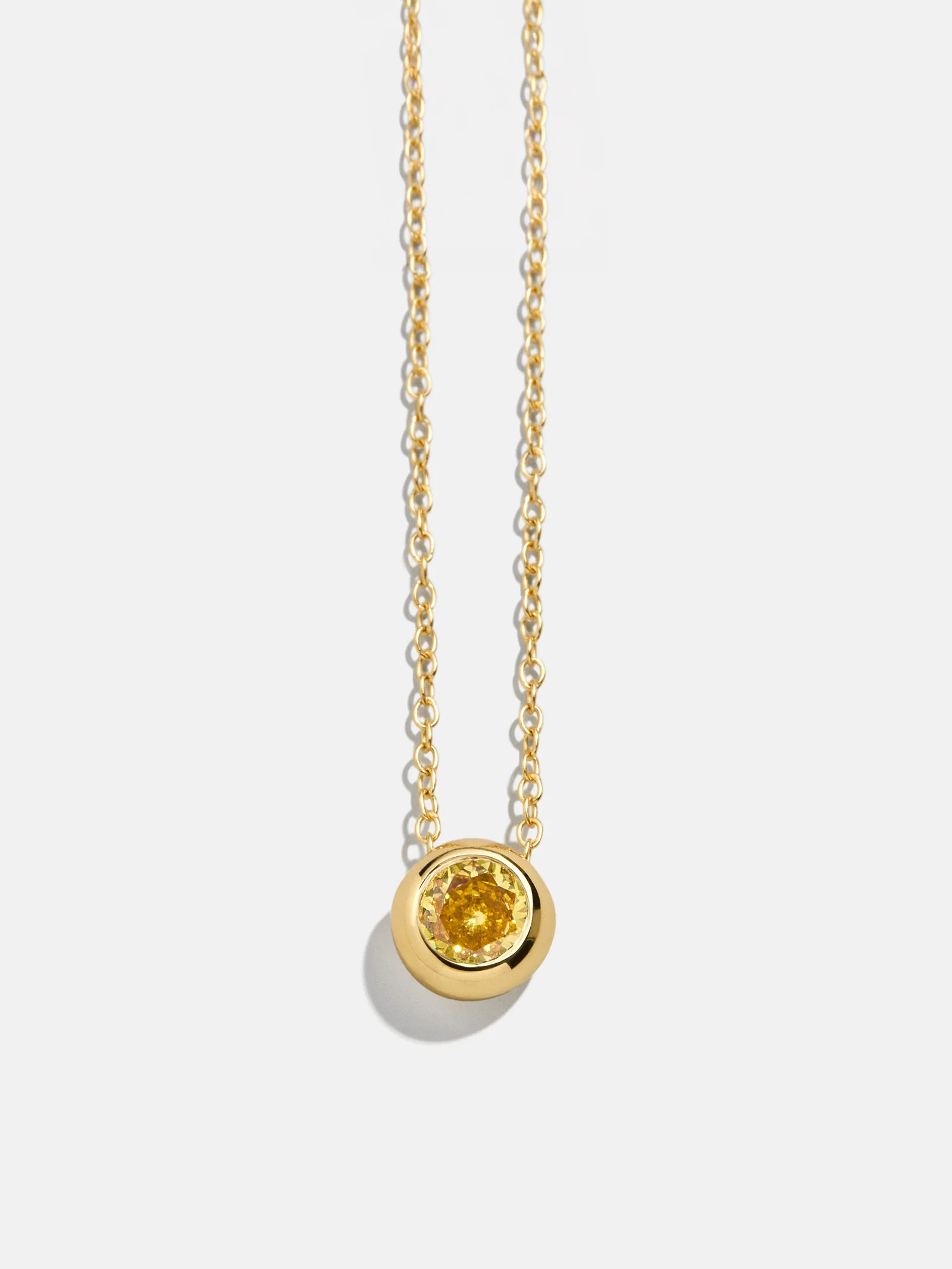 18K Gold Birthstone Pendant Necklace - Topaz | BaubleBar
