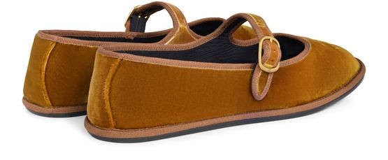 Eve Triomphe mary-jane ballerinas in velvet - CELINE | 24S US