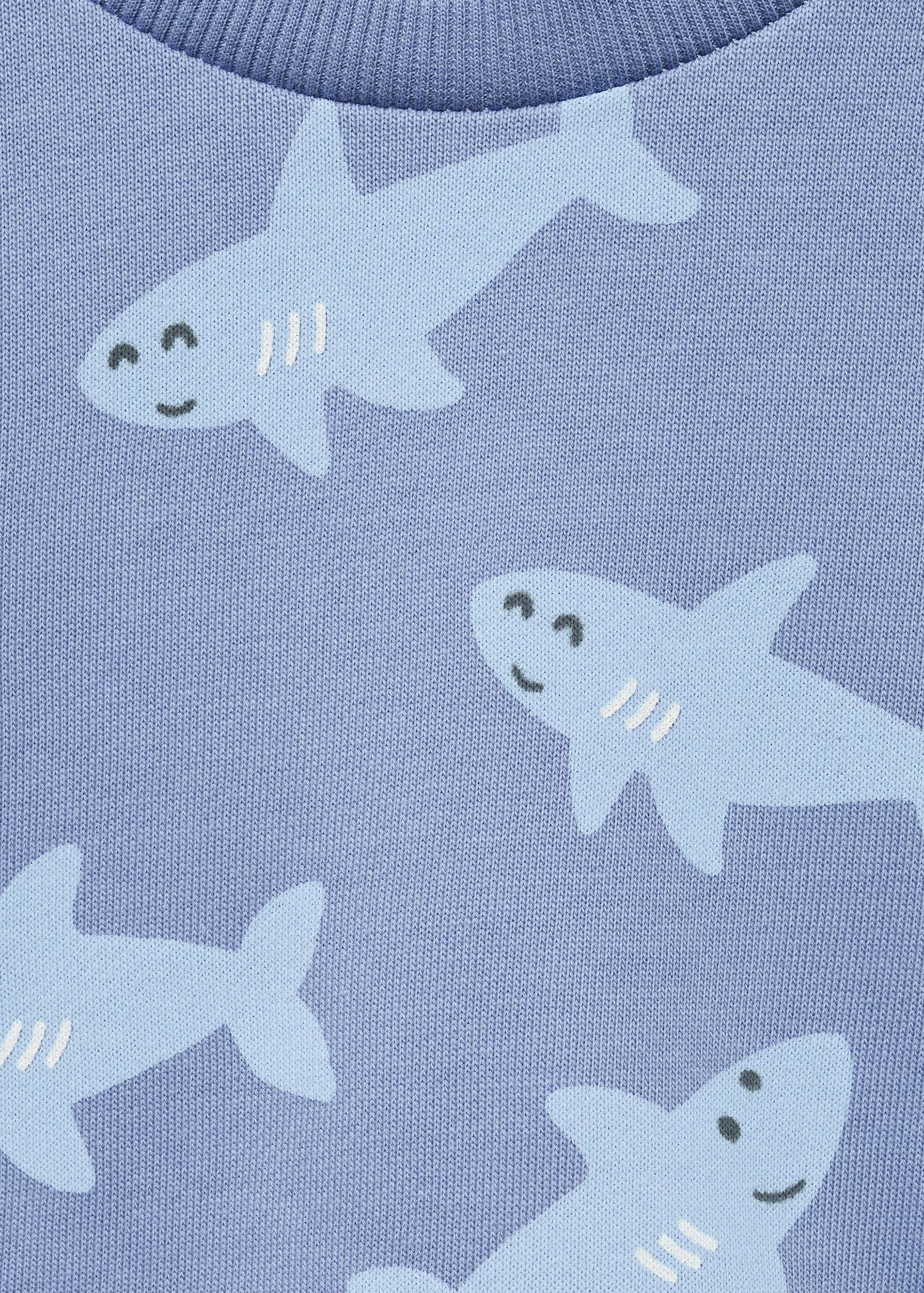 Shark-print sweatshirt | MANGO (US)