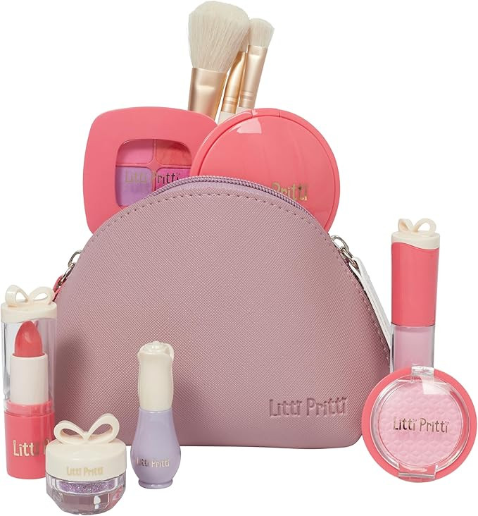 Litti Pritti Pretend Makeup for Toddlers - 11-Piece Play Makeup Set for Little Girls Age 3 and Up... | Amazon (US)