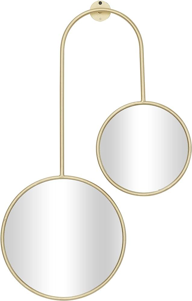 CosmoLiving by Cosmopolitan Metal Round Wall Mirror, 18" x 1" x 28", Gold | Amazon (US)