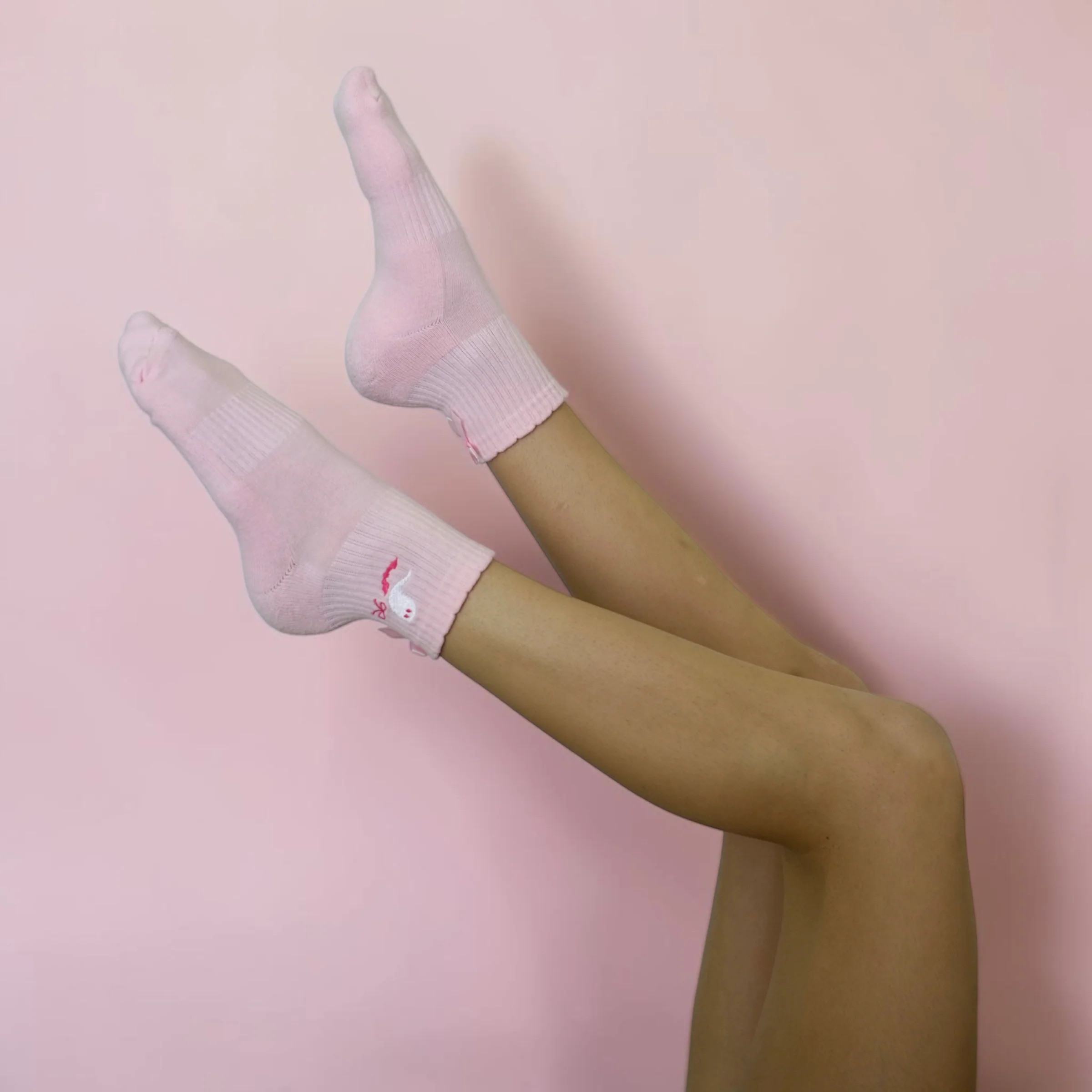 Pink Ghost Everyday Sock | SuzieB Fitness