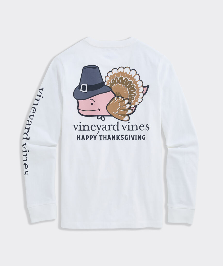 Boys' Turkey Whale Long-Sleeve Pocket Tee | vineyard vines