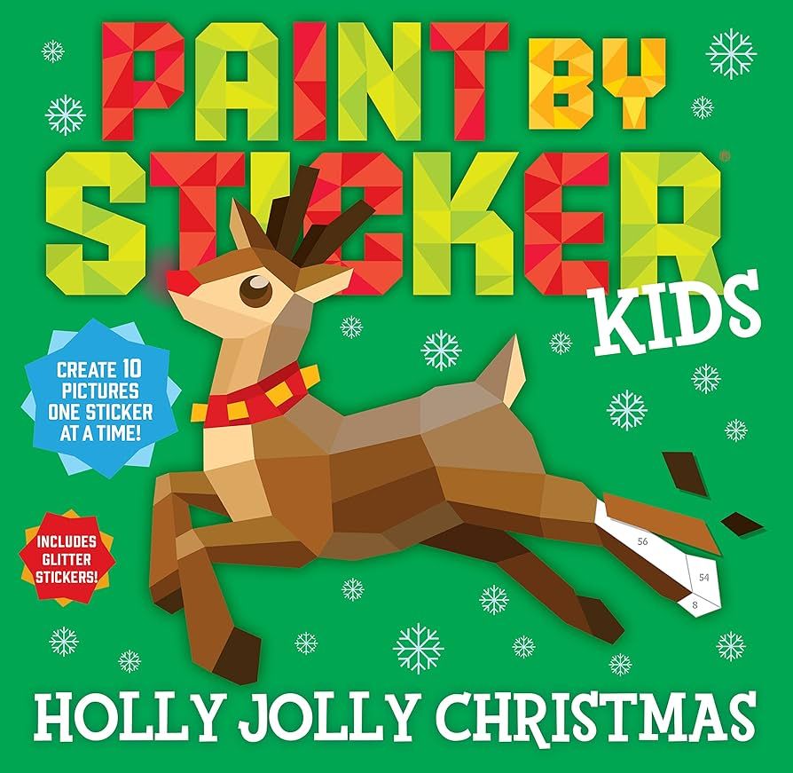 Paint by Sticker Kids: Holly Jolly Christmas: Create 10 Pictures One Sticker at a Time! Includes ... | Amazon (US)