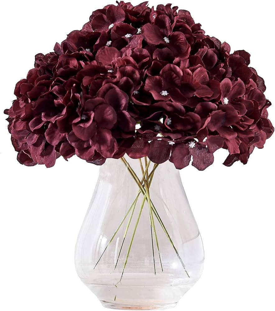 Artificial Hydrangea Flower Heads Hydrangea Silk Flowers Head for Wedding Centerpieces Bouquets D... | Amazon (US)