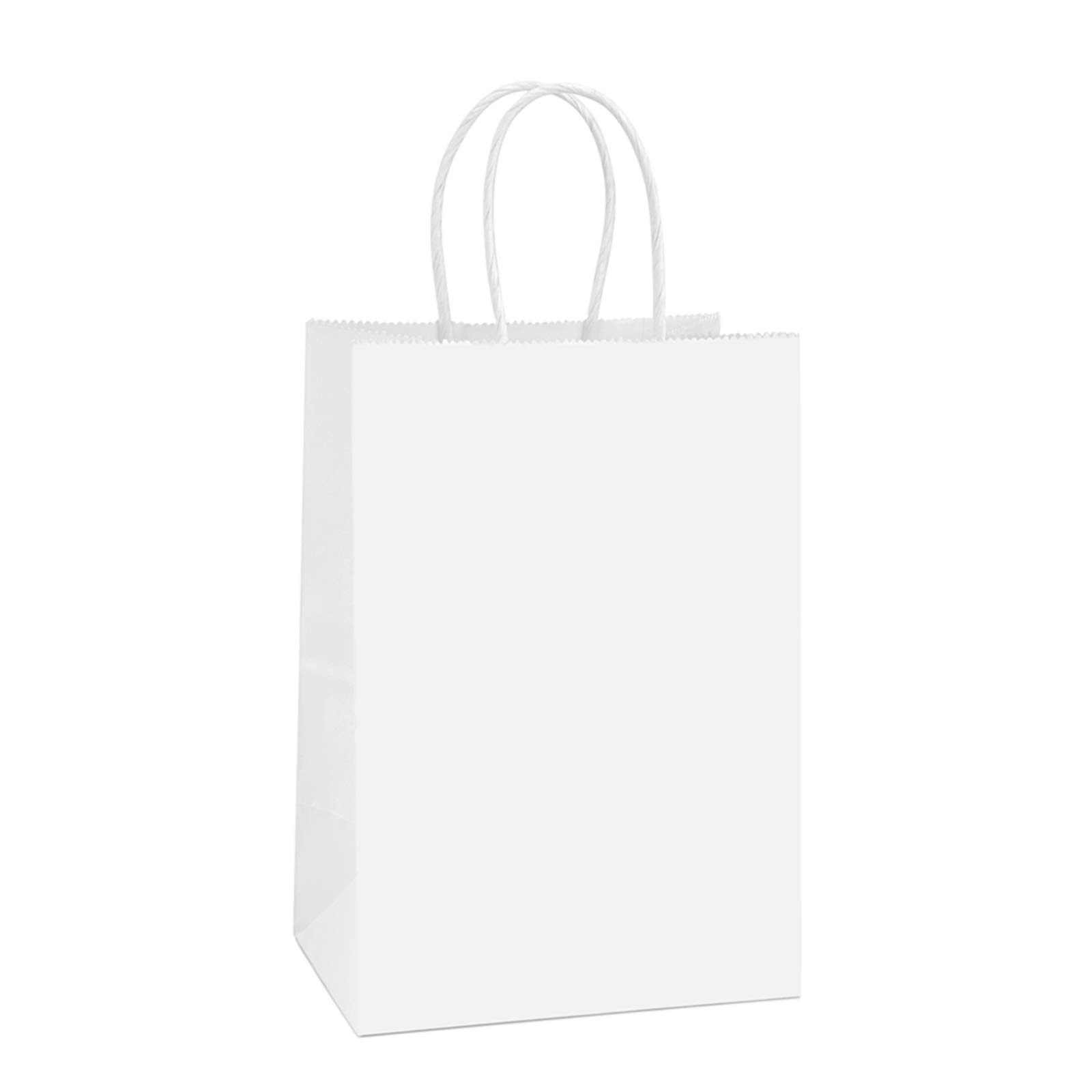 BagDream Gift Bags 100Pcs 5.25x3x8 Small Kraft Paper Gift Bags with Handles Bulk, White Paper Sac... | Amazon (US)