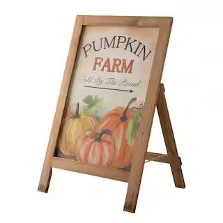 24" GlitzHome® Pumpkin Farm Wooden Porch Sign | Michaels Stores
