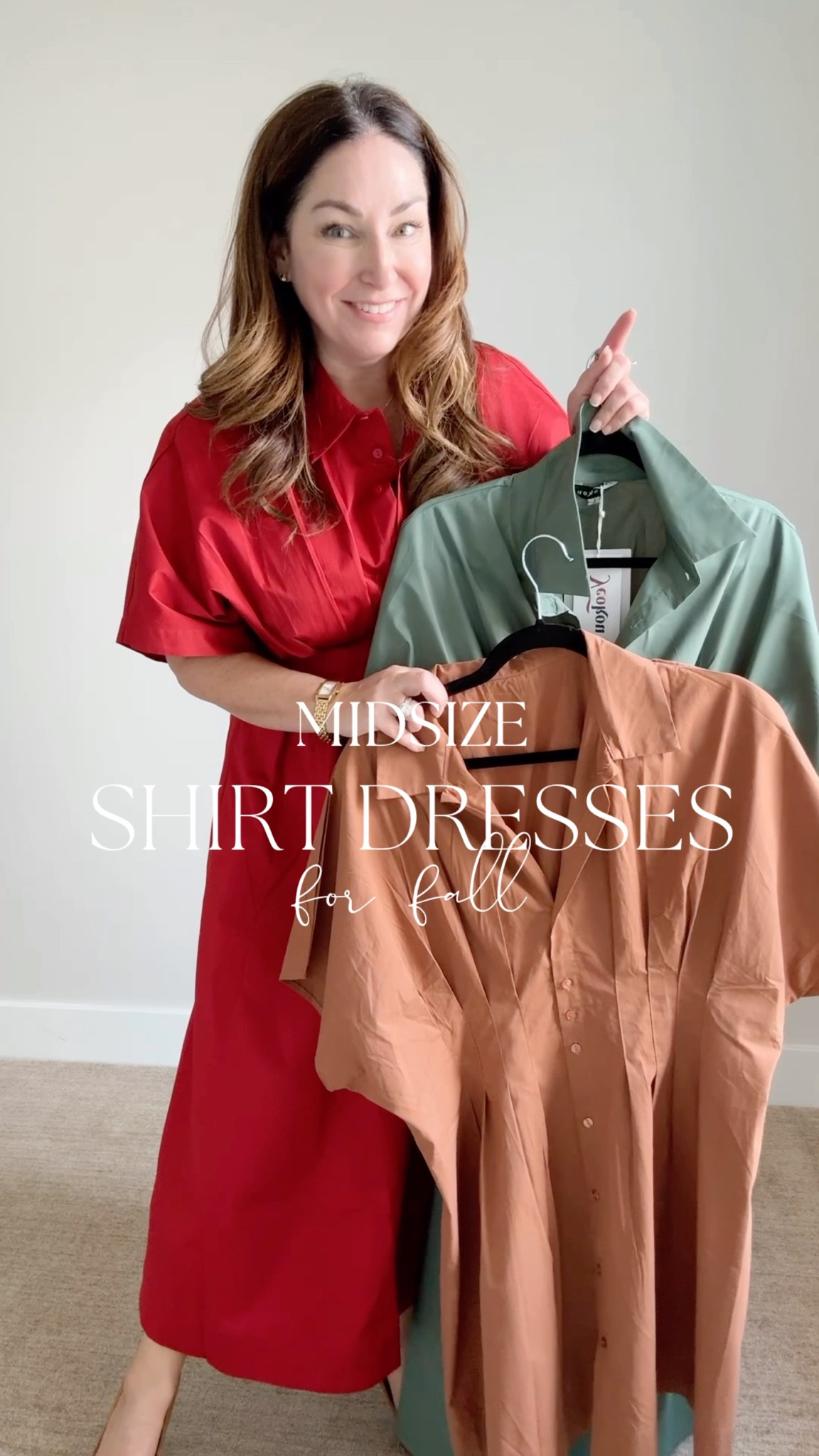 Shirt Dresses I’m loving for fall! 

- Stripe Short Dress wearing Large plus this weekend get and EXTRA 40% off
- Brown dress runs more burnt orange tts, L 
- Green Midi Dress runs more sage tts, large
- Brown Stripe dress wearing XL but too big stay tts 



#Over40Style #MidsizeStyle #FallDresses #shirtdress #work-dress 

#LTKSeasonal #LTKMidsize #LTKOver40