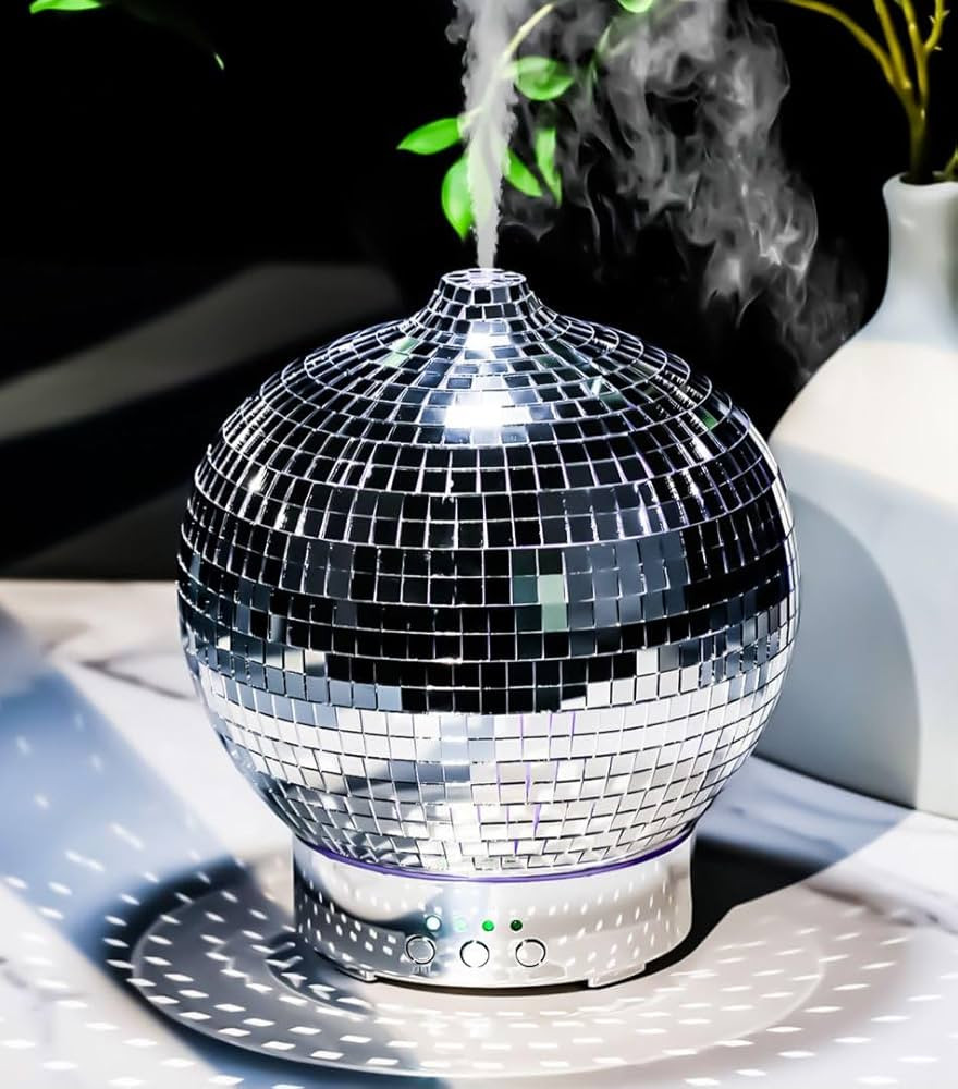 Disco Ball Oil Diffuser Rotating 300ML for Large Room - Disco Ball Decor Diffuser Essential Oil A... | Amazon (US)