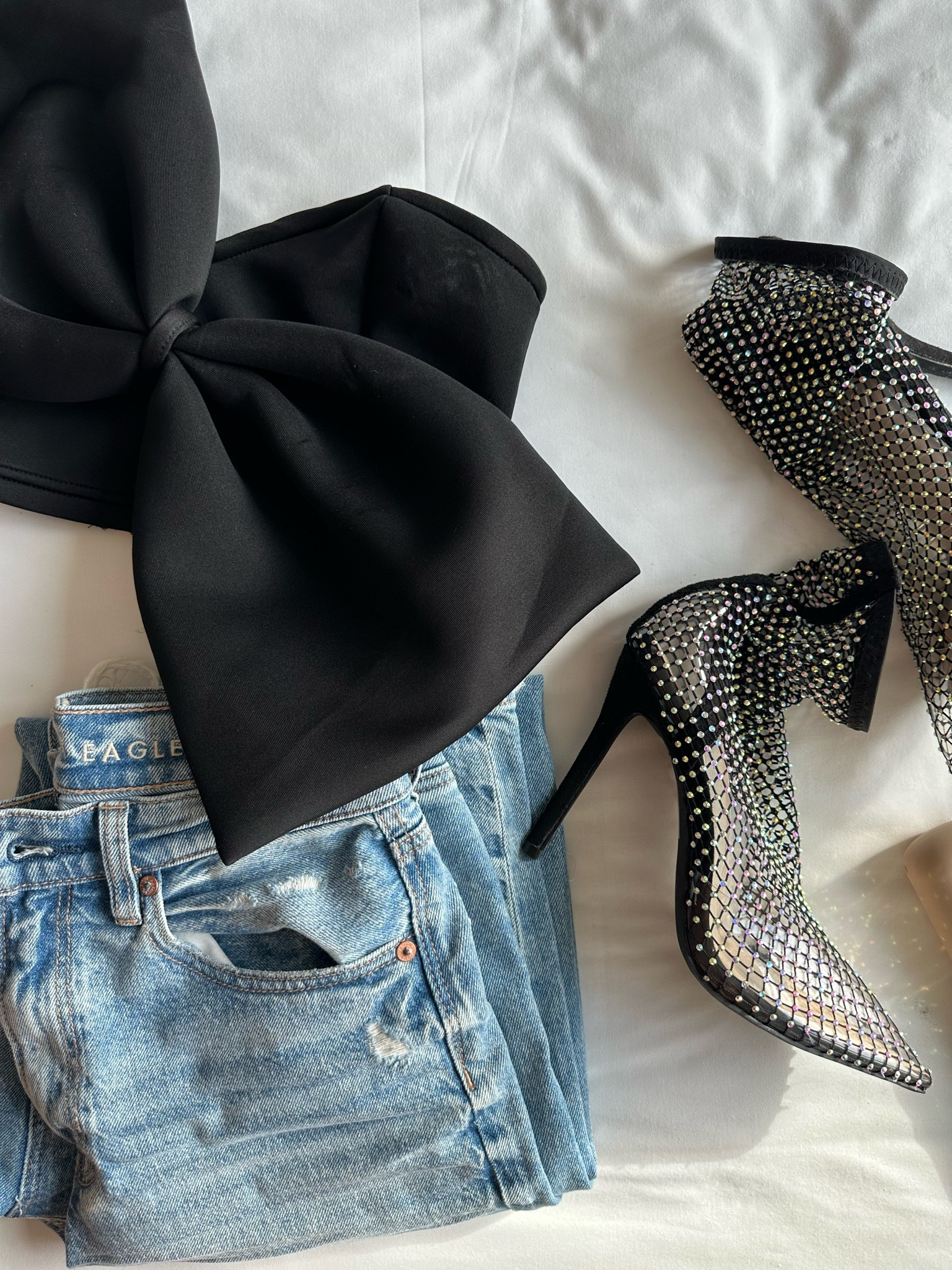 Dinner with the ladies tonight - love a great statement piece. I can’t pick just one though #boots or #halter 😮‍💨 black bow / bow top / booties / sequin boots / mesh boots / date night looks / denim / Mother’s Day / gift ideas

#LTKstyletip #LTKshoecrush 

#LTKGiftGuide
