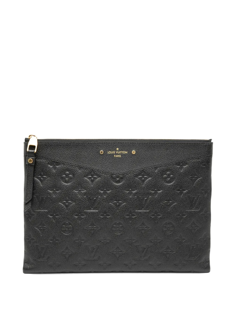 Louis Vuitton Pre-Owned 2019 Monogram Empreinte Daily Pouch clutch bag - Black | Farfetch Global
