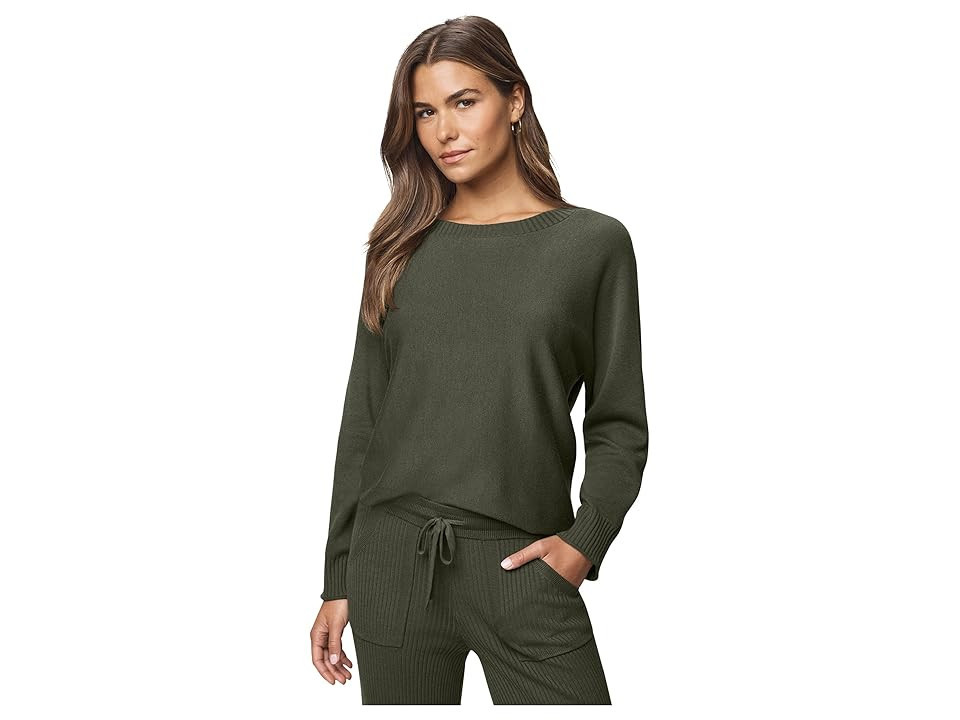 Splendid Georgie Pullover Sweater Women's Sweater Green Spruce : LG (Women's 10-12), Cashmere/Nylon/Polyester | Zappos